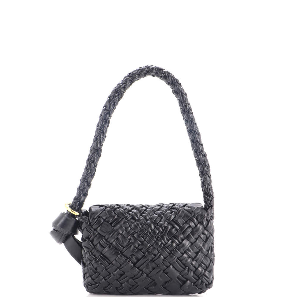 Bottega Veneta Kalimero Citta Shoulder Bag Intrecciato Plisse Leather - Picture 3 of 5